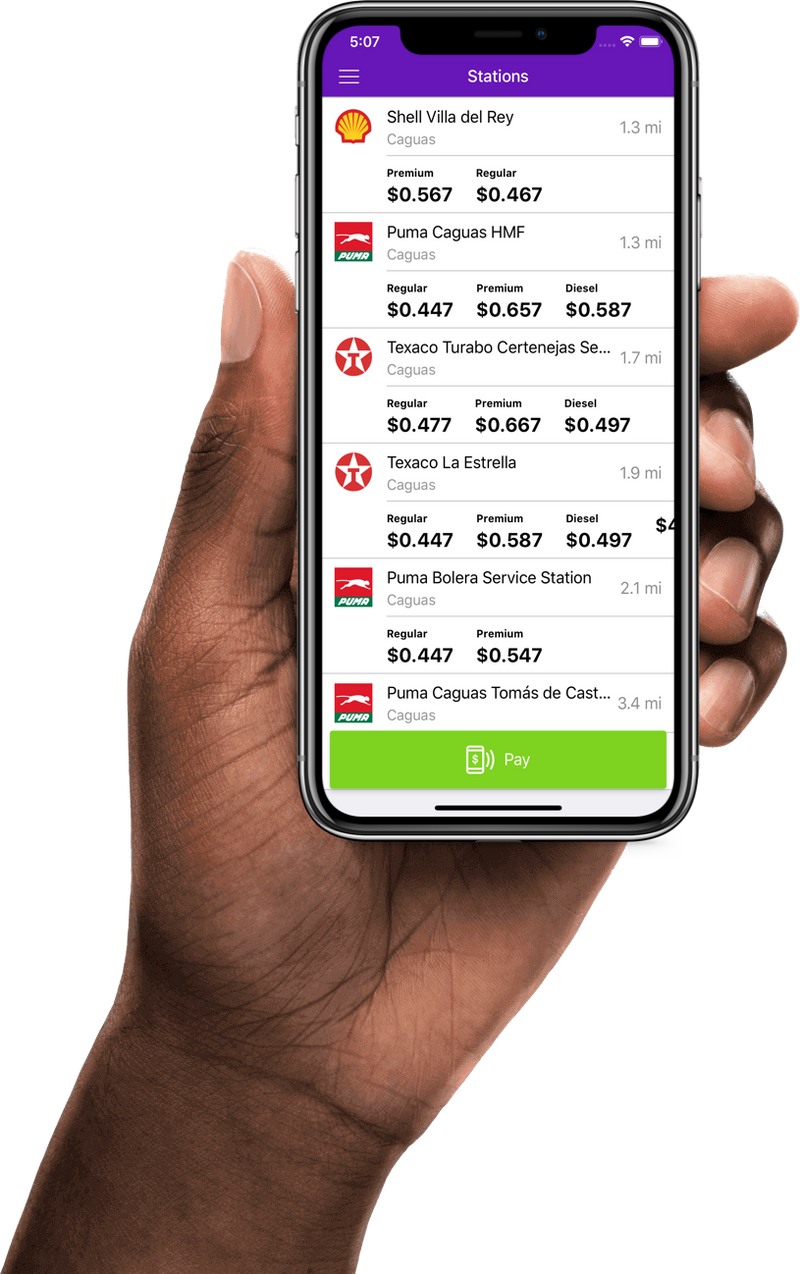 Gasolina Móvil La forma fácil, rápida y segura de pagar la gasolina.